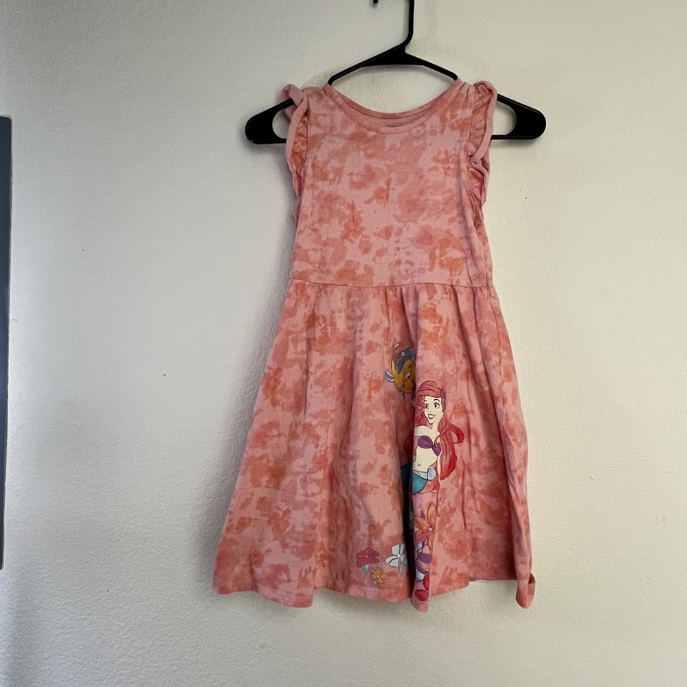 Disney Pink Dress with The Little Mermaid Print